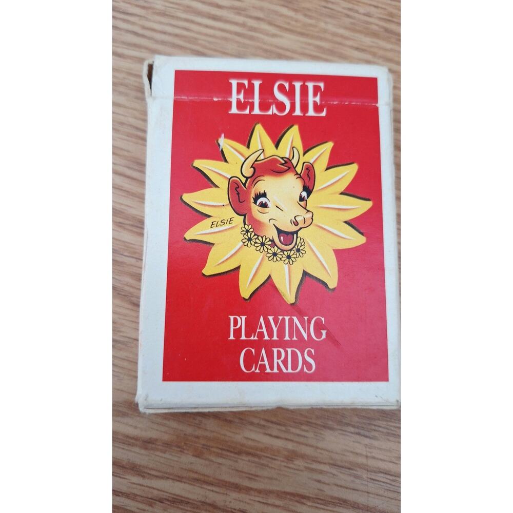 Vintage 1993 Borden Elsie The Cow Playing Cards Deck Hoyle Advertising Dairy